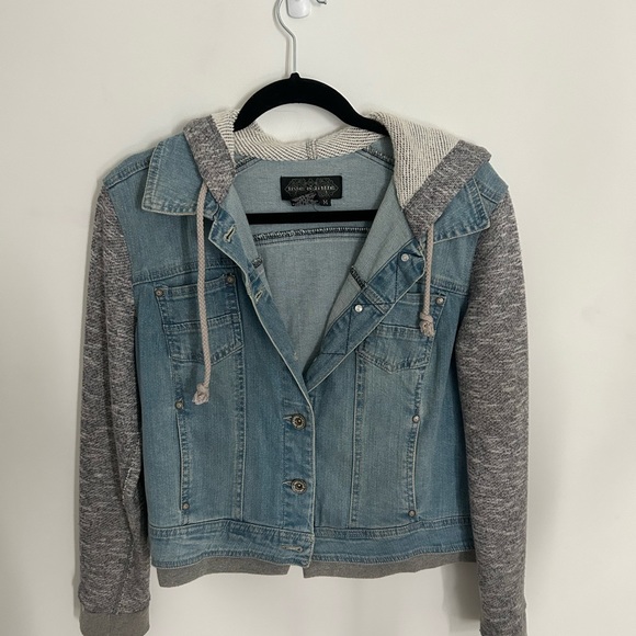 Hoodie Denim Jacket - Picture 6 of 7